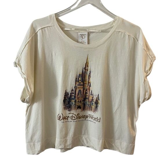 Walt‎ Disney World 50th Anniversary Cinderella Castle Tshirt Women Large Tee - Picture 1 of 12